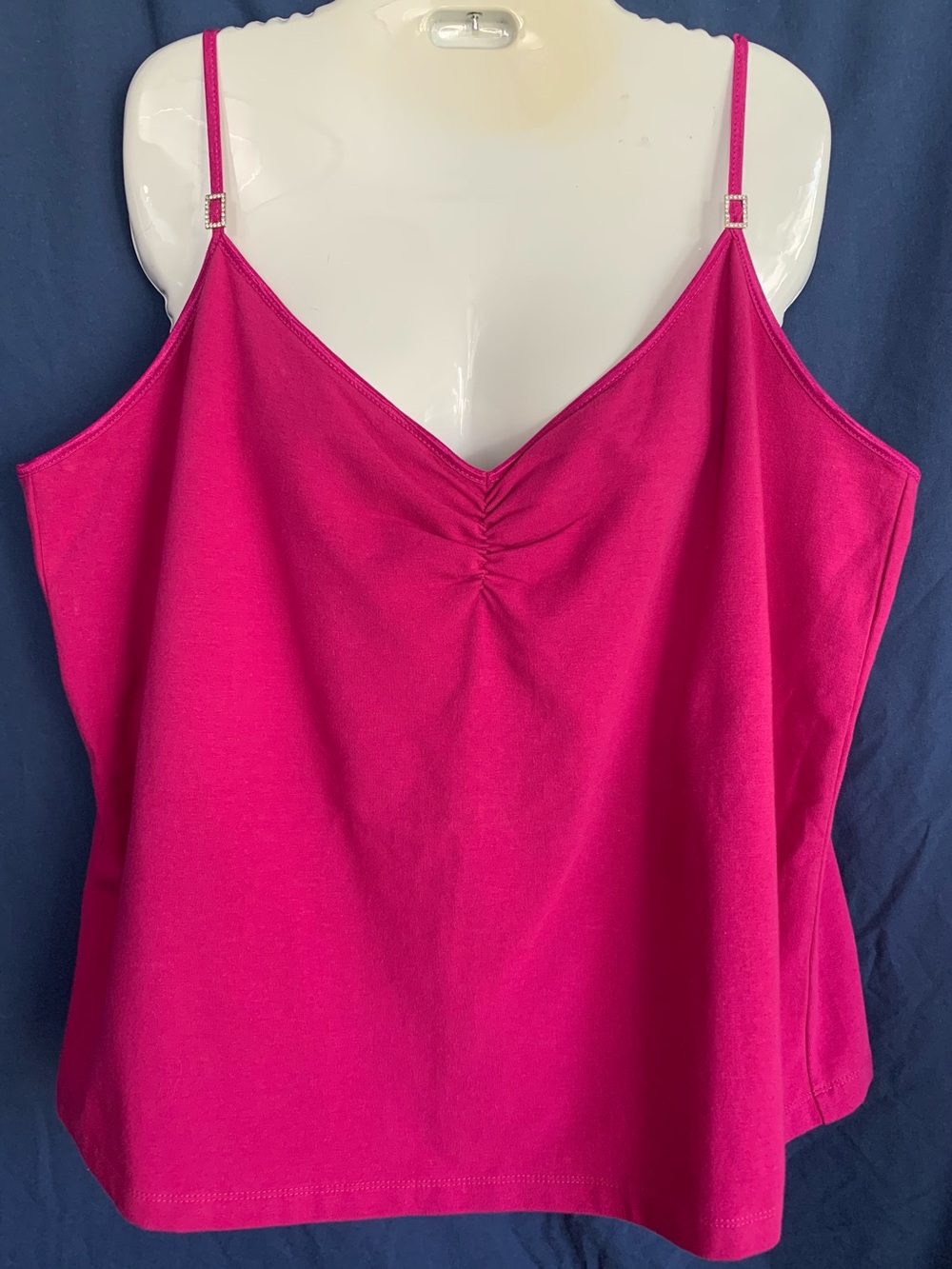 Izod 3X Women's Bright Fuchsia Spaghetti Strap Camisole